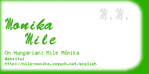 monika mile business card